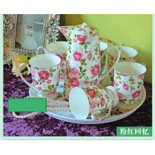 Porcelain Tea Cup Large Size Teapot 7 Pcs